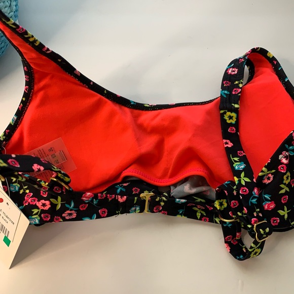 Cyn & Luca Swimsuit Top floral print/ Blqck Large - Picture 9 of 16